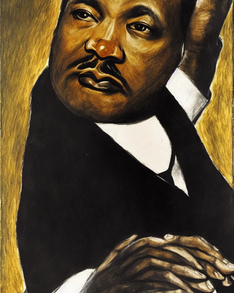 Image similar to Martin Luther King, Jr. by el Greco.