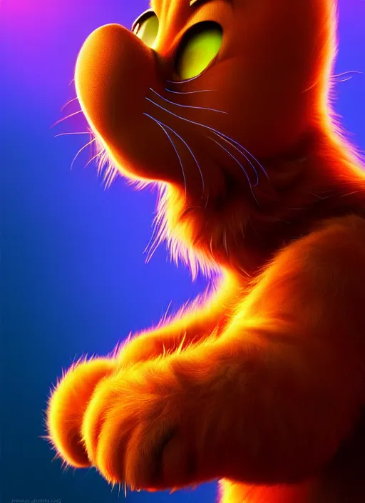 Prompt: photo of a gorgeous young garfield in the style of stefan kostic, and Beeple, realistic, sharp focus, 8k high definition, insanely detailed, intricate, elegant, art by stanley lau and artgerm