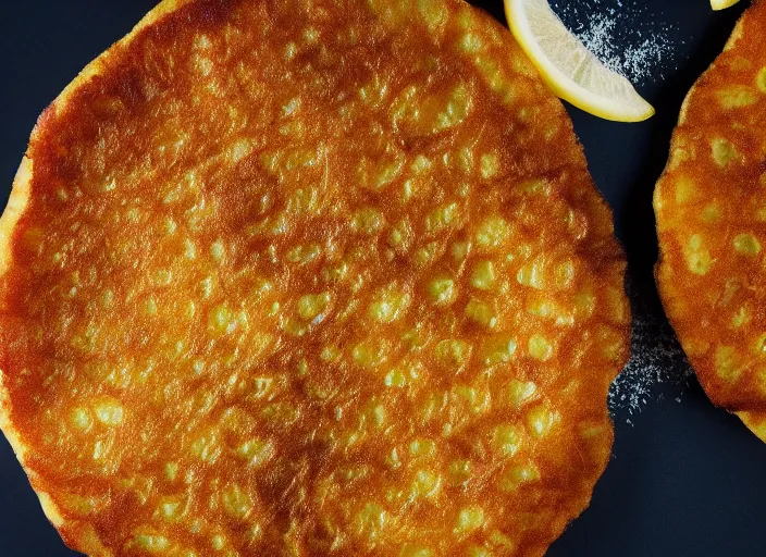 Prompt: potato pancake, professional food photography, studio lighting, plating