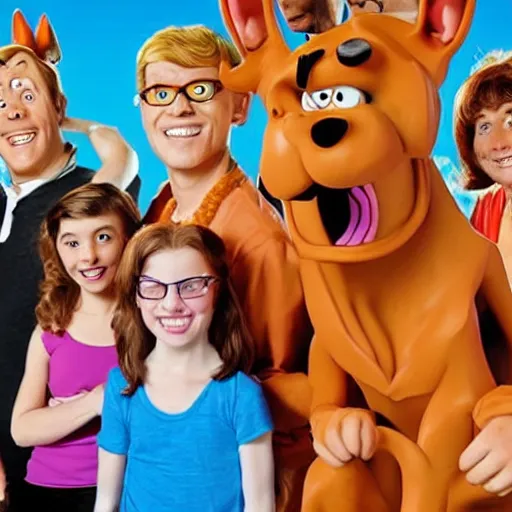 Image similar to scooby doo meet flinstons