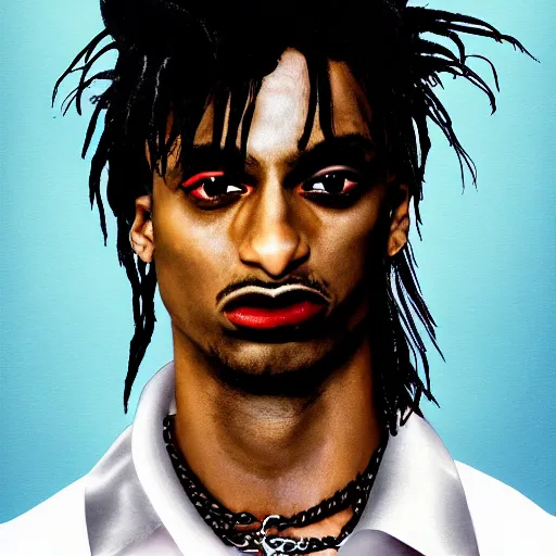 Prompt: playboi carti as a vampire 4 k the detailed super realistic