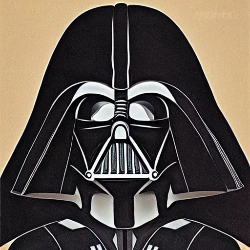 Prompt: highly detailed portrait of darth vader in the style of hieronymus bosch