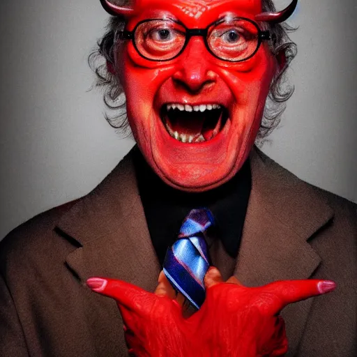 Prompt: a photoshoot of mitch mcconnel as the devil