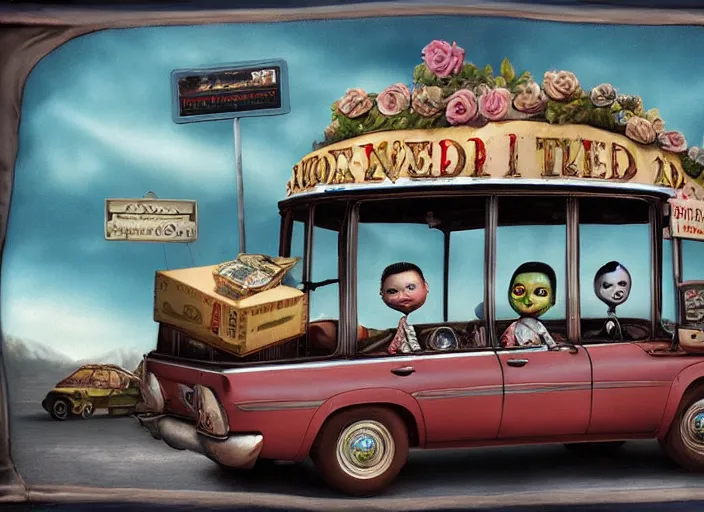 Image similar to the world inside a car batery, lowbrow, matte painting, 3 - d highly detailed, in the style of mark ryden,