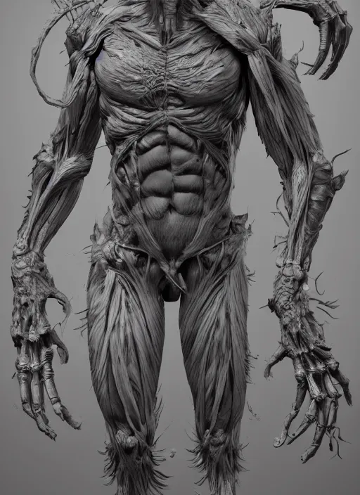 Image similar to full body monster anatomy, ross tran, anatomical, highly detailed sculpture, intricate detailed, ommatidia, 8 k, cinematic atmosphere, post - processing