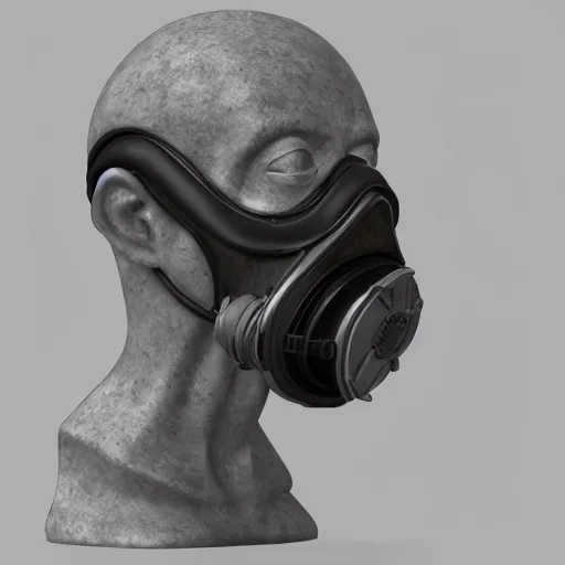 Image similar to sci - fi concept art gas mask, studio lighting, global illumination, volumetric lighting, vray, artstation, cgsociety