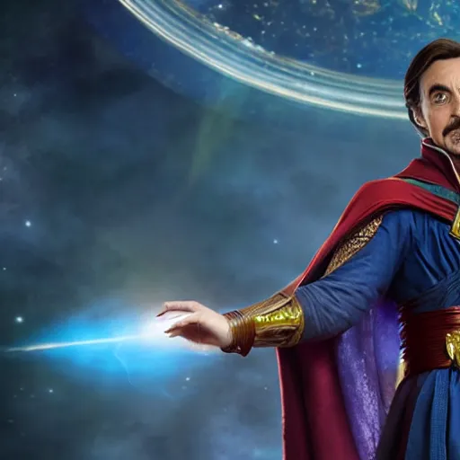 Prompt: carl sagan as doctor strange, movie still, photorealistic, 8 k