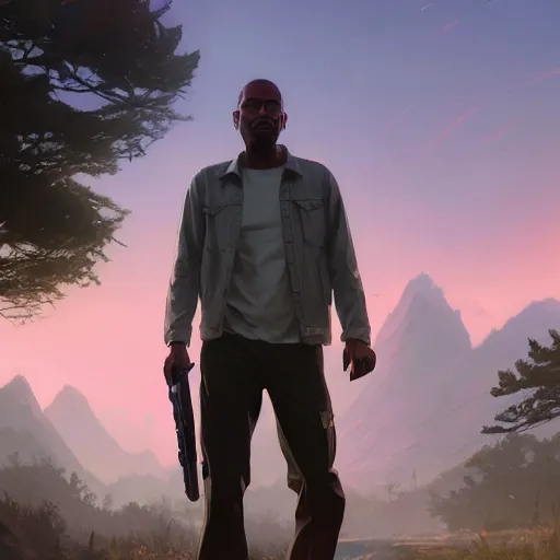 Prompt: highly detailed portrait, carl johnson cj, in gta v, stephen bliss, unreal engine, fantasy art by greg rutkowski, loish, rhads, ferdinand knab, makoto shinkai and lois van baarle, ilya kuvshinov, rossdraws, tom bagshaw, global illumination, radiant light, detailed and intricate environment