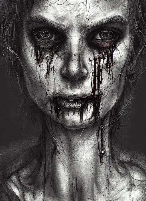 Prompt: decrepit zombie character portrait, lean face, cinematic lighting, glowing grey eyes, hyper - detailed, 4 k, high resolution, in the style of charlie bowater, tom bagshaw, single face, symmetrical, headshot photograph, insanely detailed and intricate, beautiful, elegant, watercolor, cinematic, portrait, raphaelite, headroom, pierre - auguste renoir