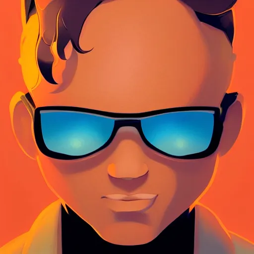 Image similar to face icon stylized minimalist agent 0 0 7, loftis, cory behance hd by jesper ejsing, by rhads, makoto shinkai and lois van baarle, ilya kuvshinov, rossdraws global illumination