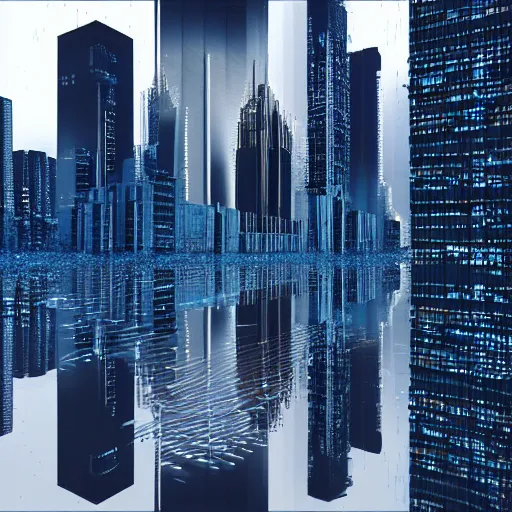 Image similar to futuristic city realistic new-york utopia photorealism rain reflection science-fiction ,8k