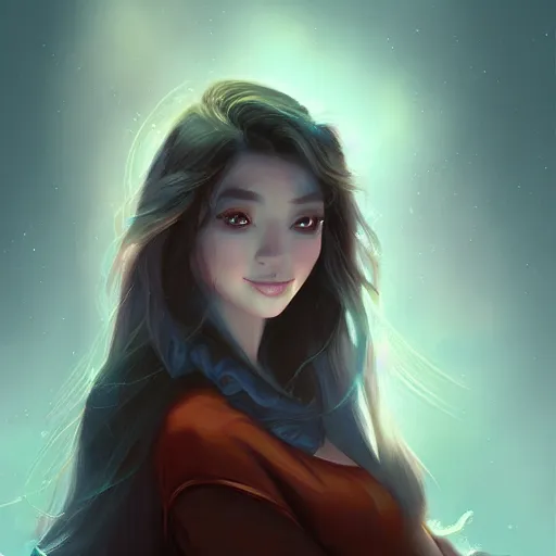 Prompt: pretty girl portrait profile picture, dramatic lighting, digital painting, arcane magic, by rossdraws