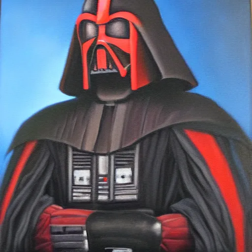 Prompt: oil painting of darth revan