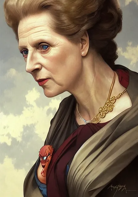 Image similar to margaret thatcher as a pokemon, intricate, elegant, highly detailed, digital painting, artstation, concept art, smooth, sharp focus, illustration, art by artgerm and greg rutkowski and alphonse mucha and william - adolphe bouguereau