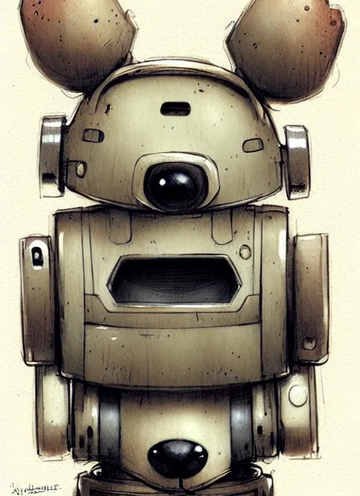 Image similar to cute dog robot, muted colors, by jean - baptiste monge