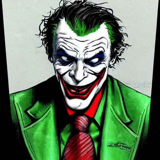 courtroom sketch of the Joker on trial for public | Stable Diffusion ...