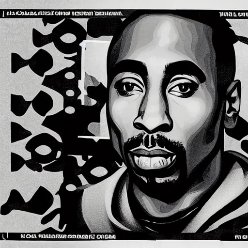 Prompt: an illusion of Tupac Shakur