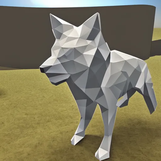 Image similar to Low poly wolf