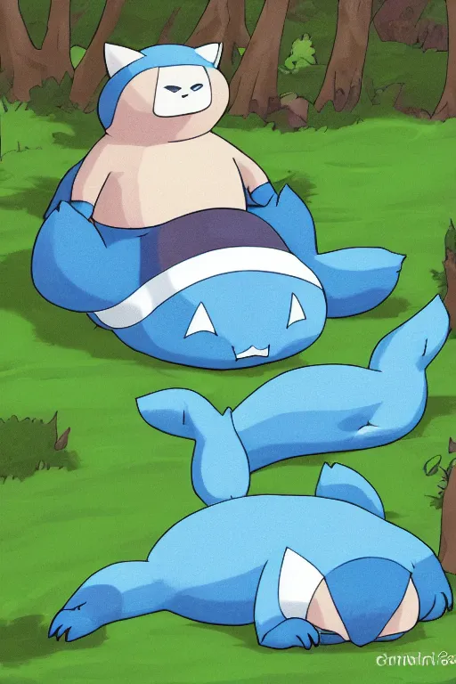 Image similar to a wild snorlax appears