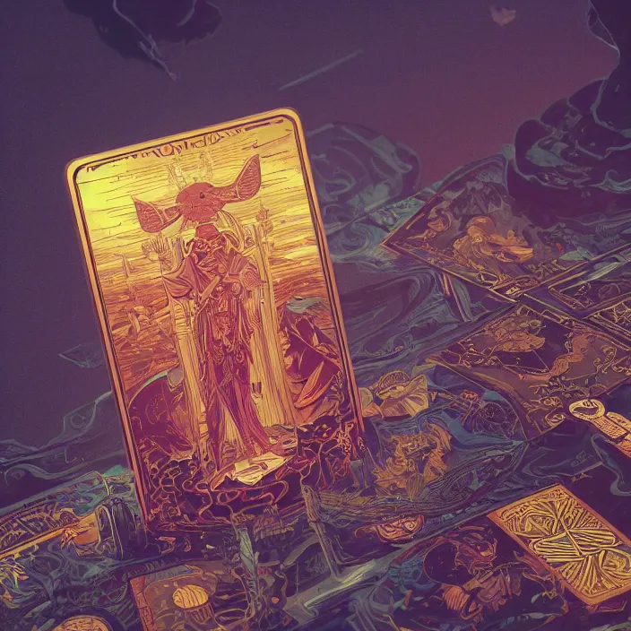 Image similar to tarot card of the mayor. Mayor tarot card. Sharp and clear. intricate abstract. intricate artwork. by Tooth Wu, wlop, beeple, dan mumford. octane render, trending on artstation, greg rutkowski very coherent symmetrical artwork. cinematic, hyper realism, high detail, octane render, 8k, iridescent accents