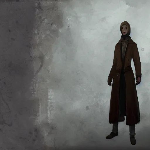 Prompt: artemy burak haruspex in the game pathologic 2, highly detailed,