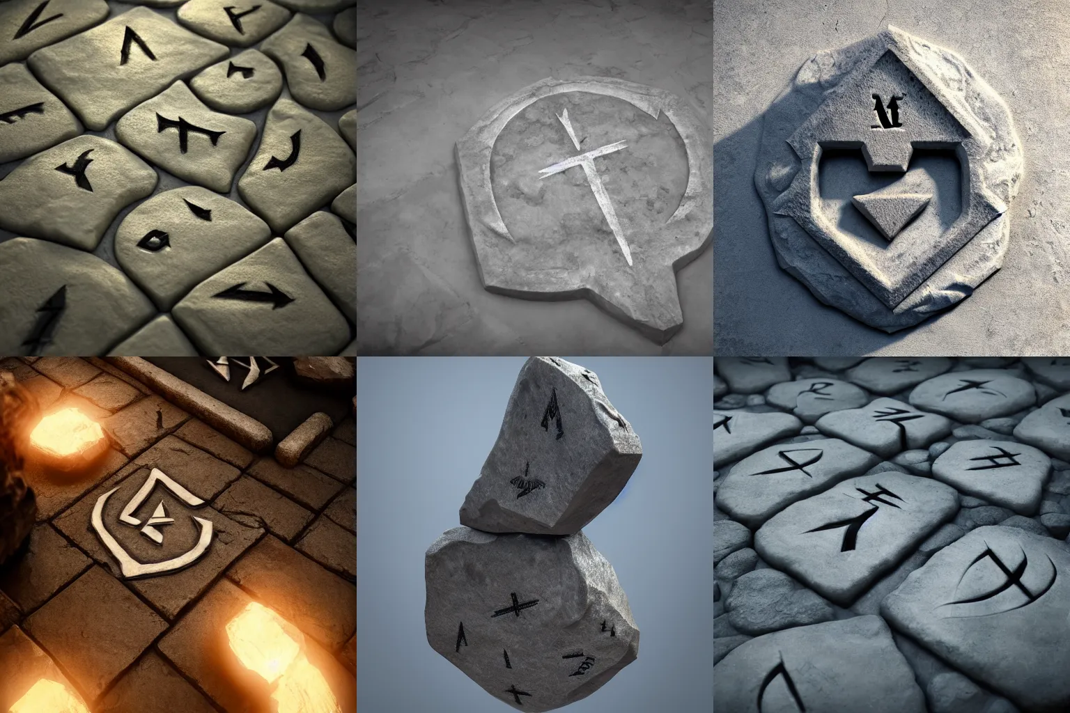 Prompt: magic runes carved in stone concept art, cgsociety, octane render, trending on artstation, artstationHD, artstationHQ, unreal engine, 8k