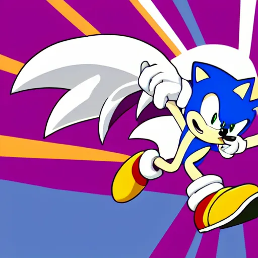 Sonic Classic vector drawing