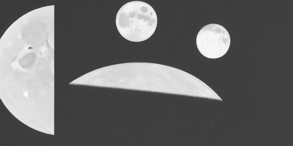 Image similar to moon hitting earth, Edward Hopper and James Gilleard Zdzis, black and white, hazy transition, increase noise