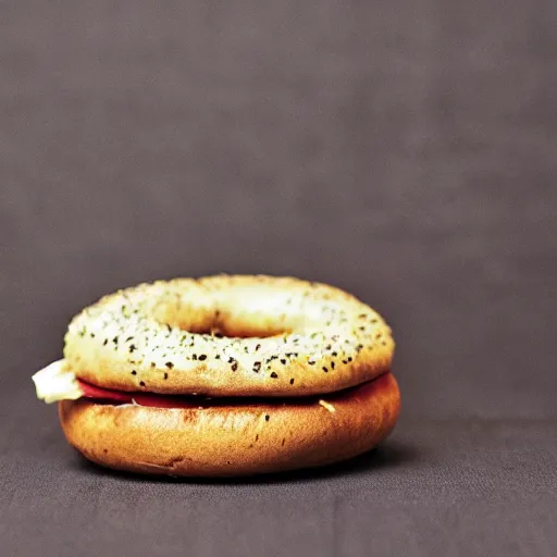 Prompt: a photo of a bagel on venus