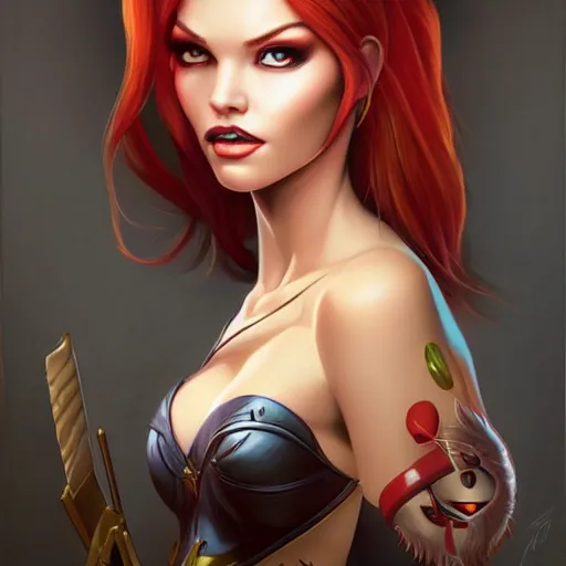 Prompt: portrait of katarina from league of legends, Pixar style, by Tristan Eaton Stanley Artgerm and Tom Bagshaw.
