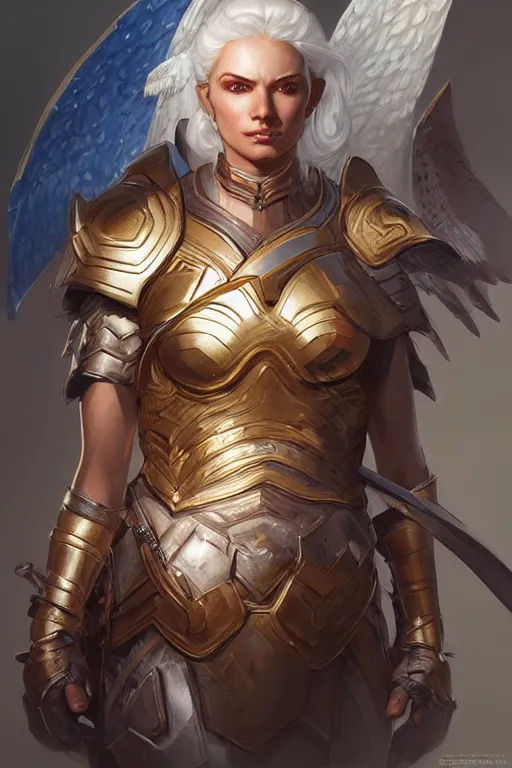 Image similar to amazon valkyrie athena, d & d, fantasy, portrait, highly detailed, headshot, digital painting, trending on artstation, concept art, sharp focus, illustration, art by artgerm and greg rutkowski and magali villeneuve