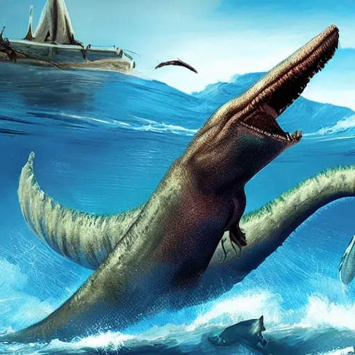 Moses vs mosasaurus | Stable Diffusion | OpenArt