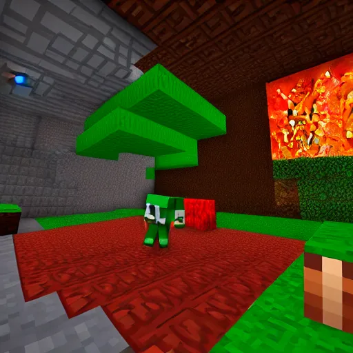 Image similar to minecraft nether