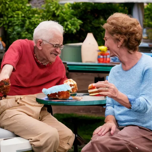 Image similar to a movie still from the antiques roadshow, old people discussing a priceless hot dog, uhd, 8k,