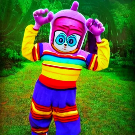 Image similar to Mexican teletubbie acidwave