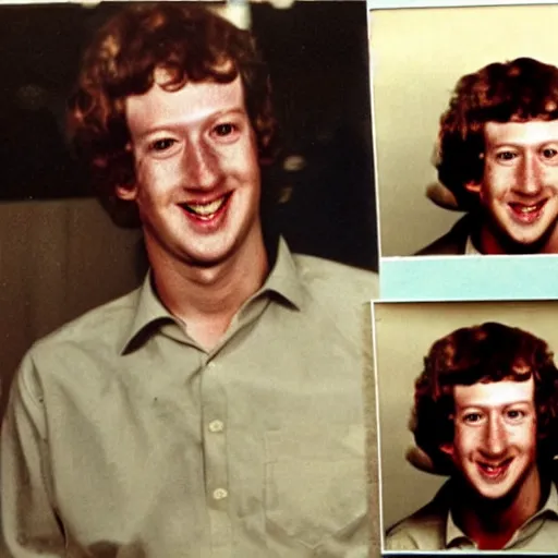 Image similar to mark zuckerberg in 1 9 7 0 s