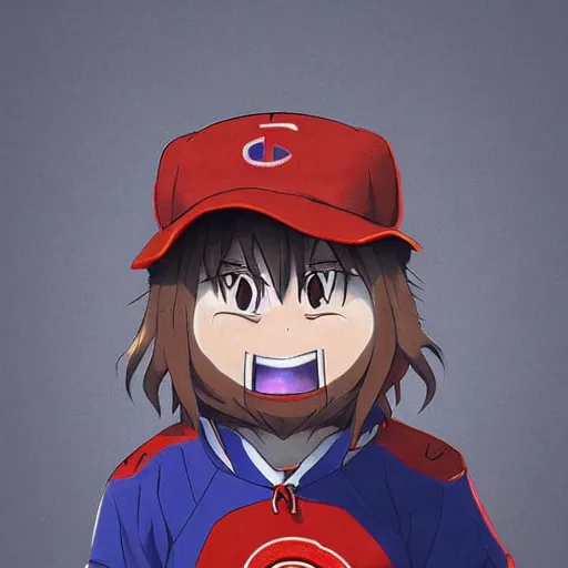 Image similar to anime Portrait of Youppi the Habs Montreal Canadiens Mascot as a very cute powerful and friendly pokemon, highly detailed anime, high evolution, 1990s, legendary, smooth, sharp focus, dynamic lighting, intricate, trending on ArtStation, illustration pokemon, art by WLOP