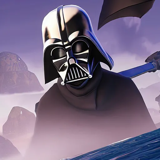 Image similar to darth vader carry athenas chest from sea of thieves game