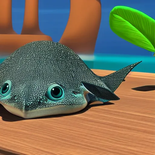 Image similar to stingray headshot pixar