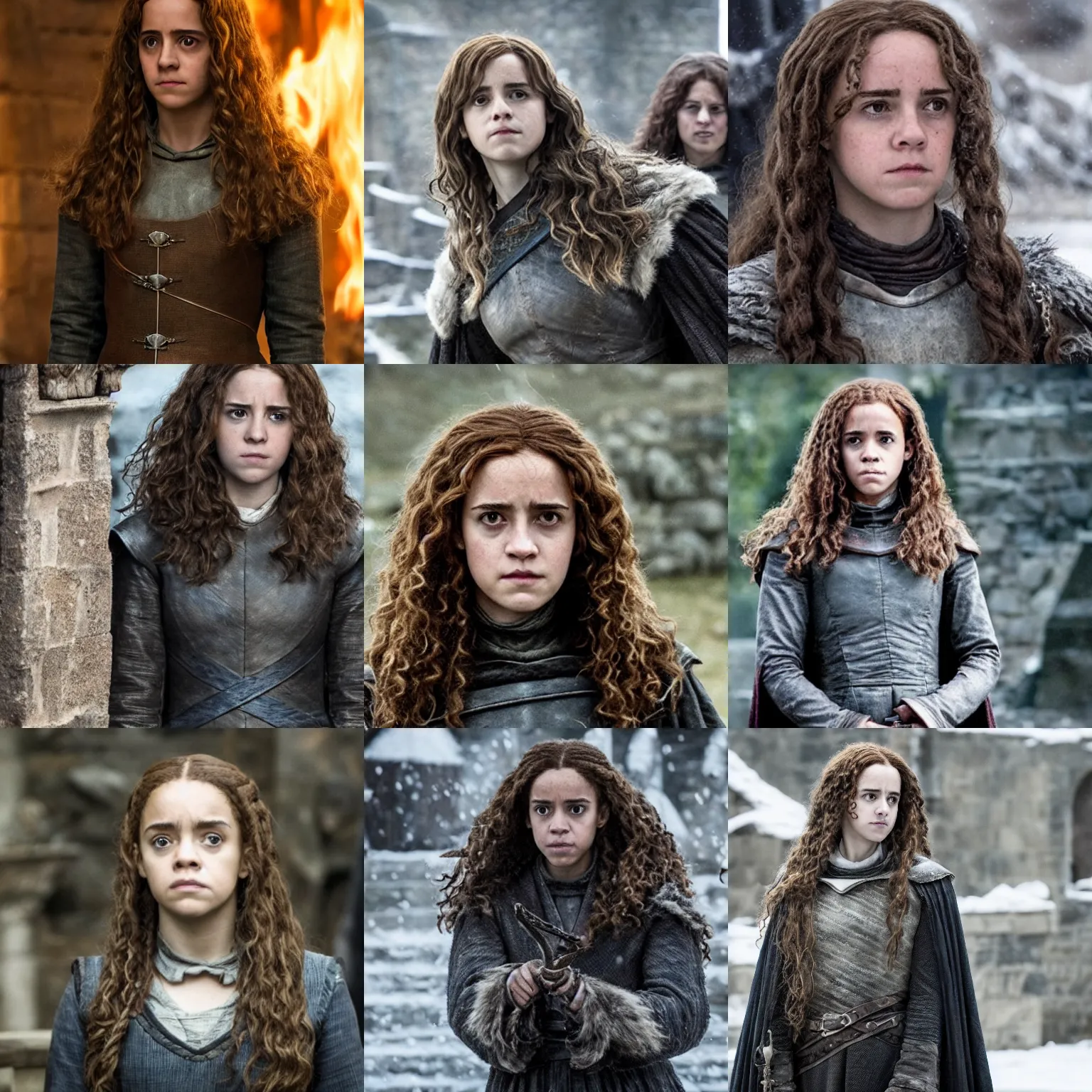 Prompt: hermione granger in game of thrones