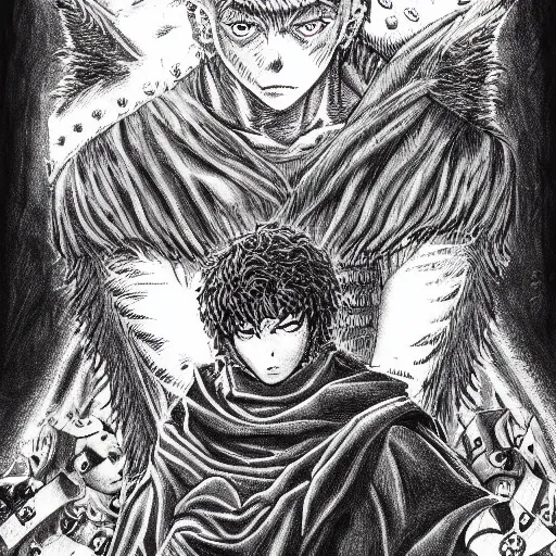 Prompt: Salvation by Kentaro Miura