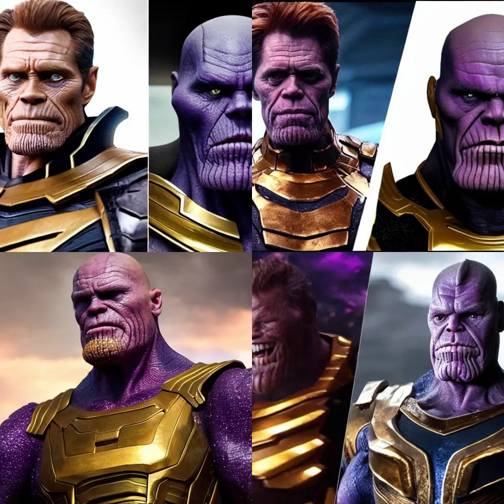 Prompt: Willem dafoe as thanos