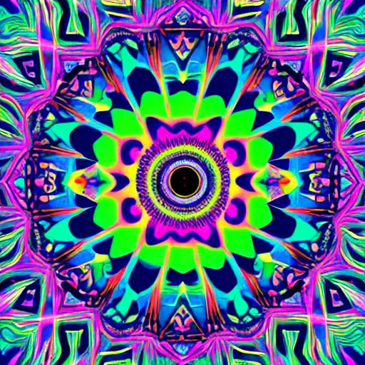 Prompt: psychedelic vector graphic design art