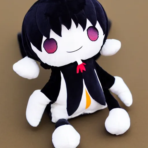 Image similar to cute fumo plush of pierrot