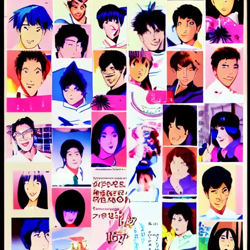 Image similar to A Filipino college student, shojo, 80s anime, cel animation