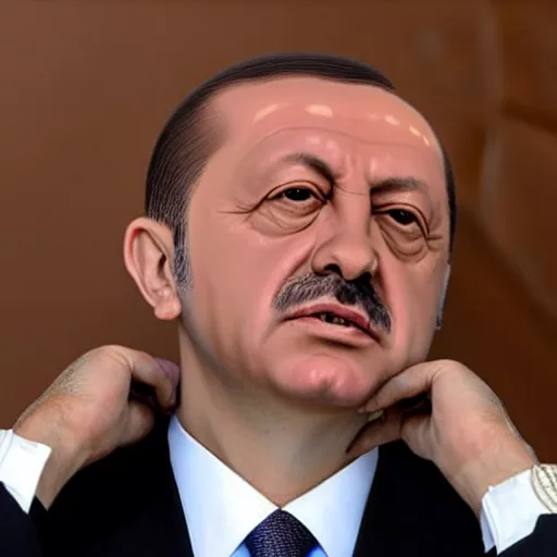 Prompt: an average face of a Turkish president