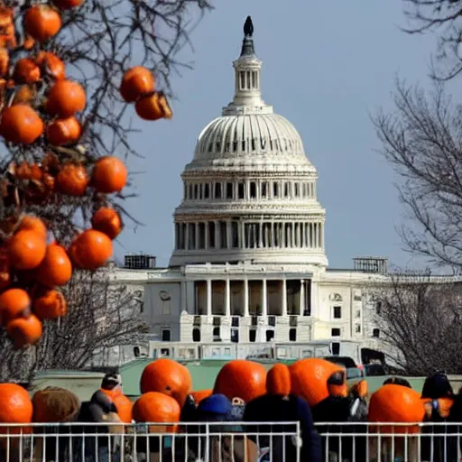 Image similar to Photo of the United States Capitol on January 6 under siege by oranges, reuters