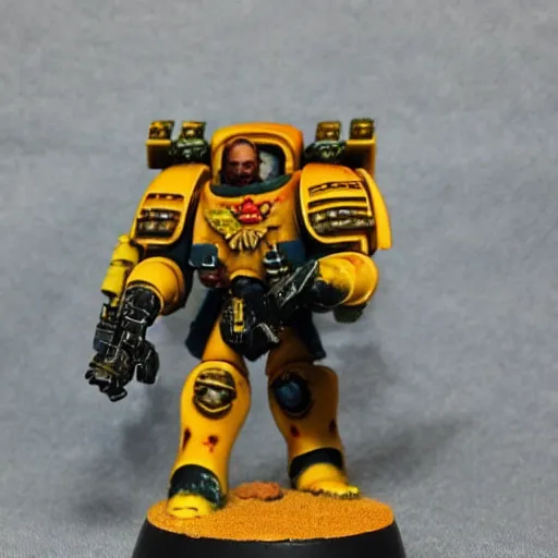 Image similar to a tau space marine standing guard