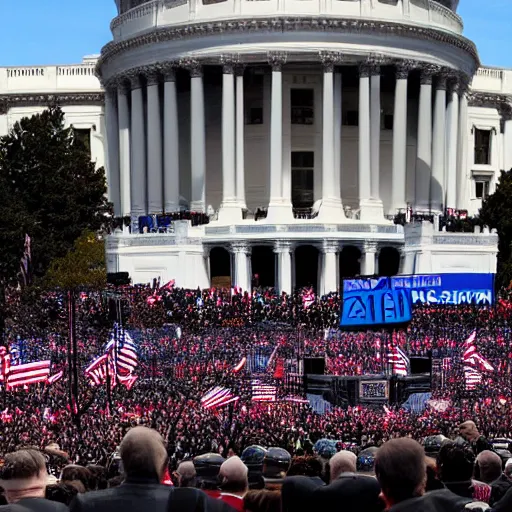 Image similar to Alex Jones inauguration, U.S. President, 4k, photo realistic