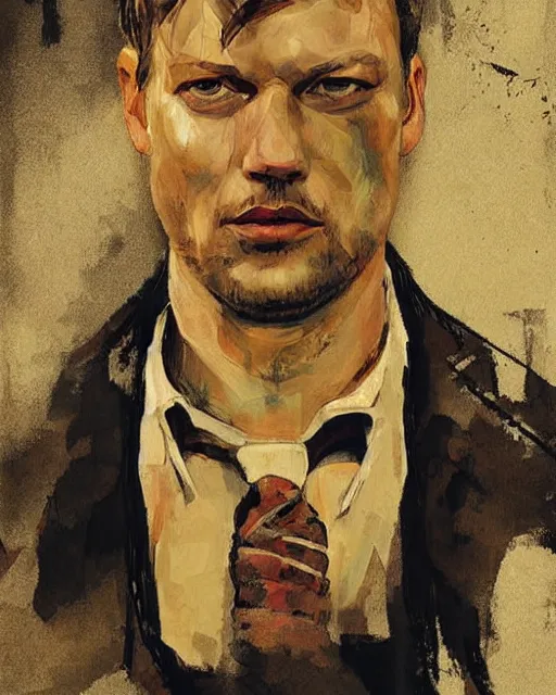 Image similar to portrait of david gilmour by greg rutkowski in the style of egon schiele